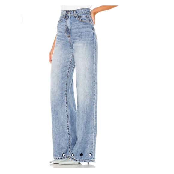 We Wore What High Rise Wide Leg denim in Foam Size 25 - Picture 6 of 14